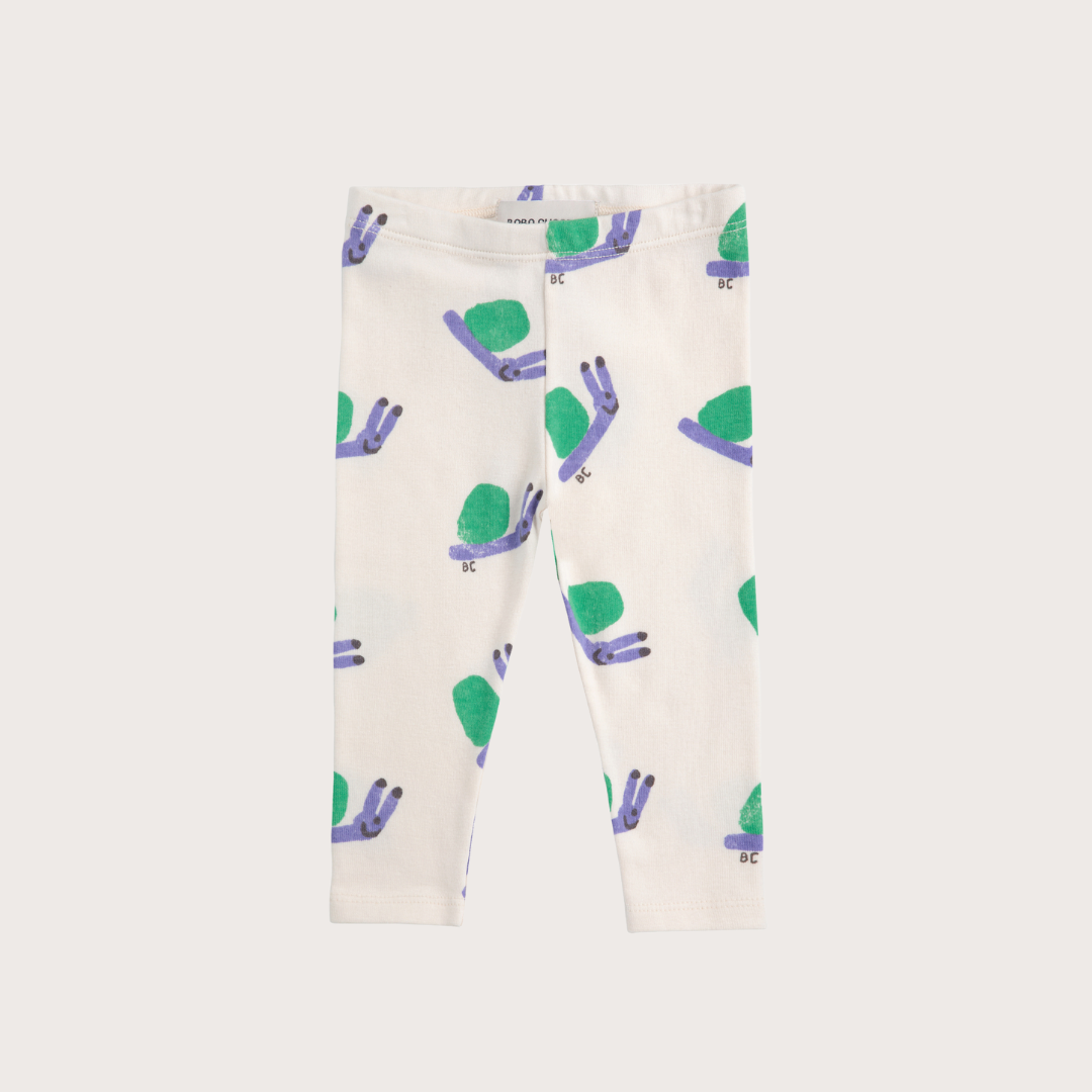 Bobo Choses Cream funny snail leggings
