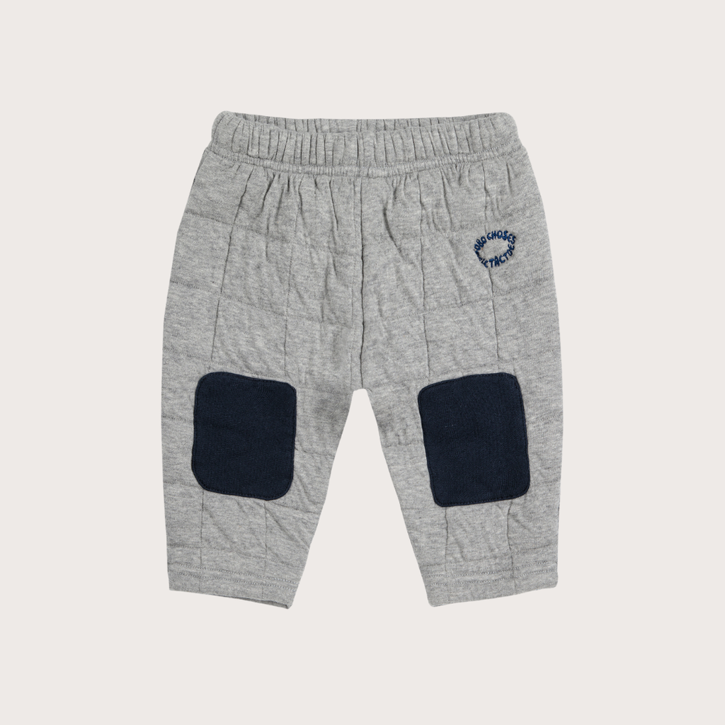 bobo choses Grey knee patch quilted joggers 18M