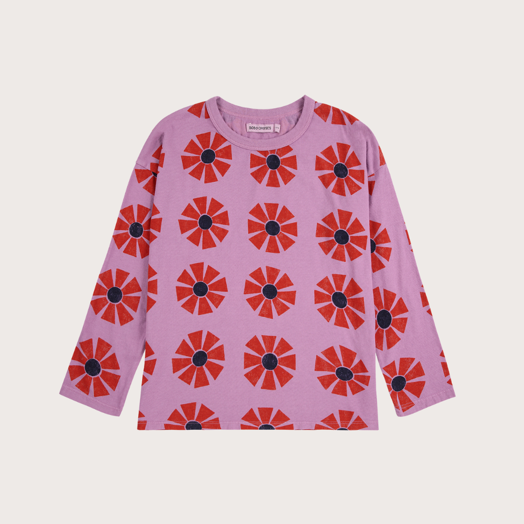 Bobo Choses Pink kaleidoscope long sleeve t-shirt