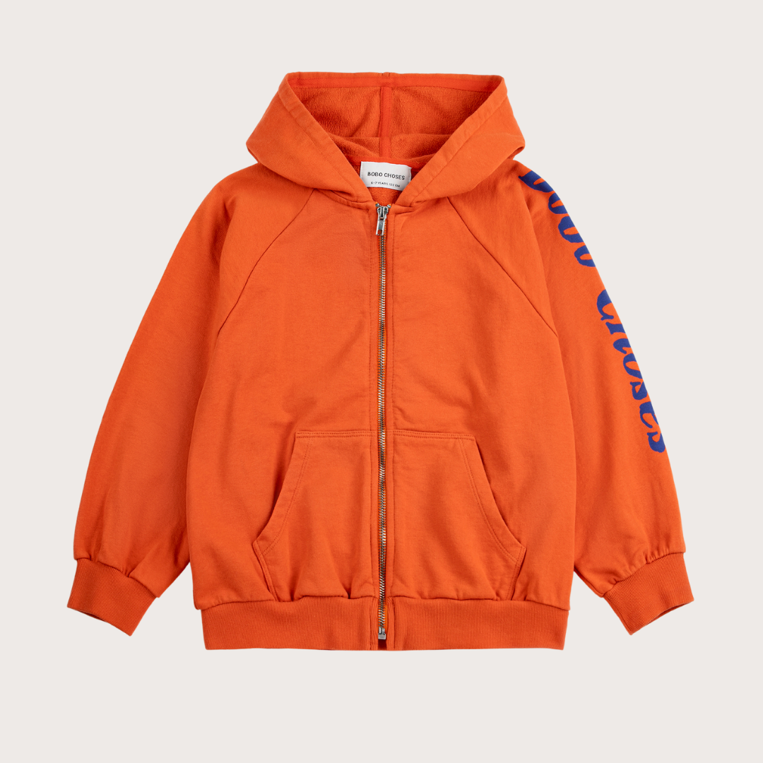 Bobo Choses Rust zipped hoodie