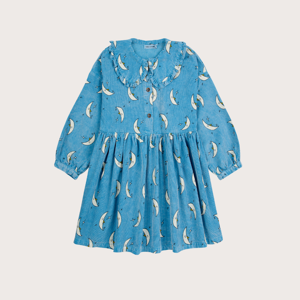 Bobo Choses Blue beneath the moon woven dress