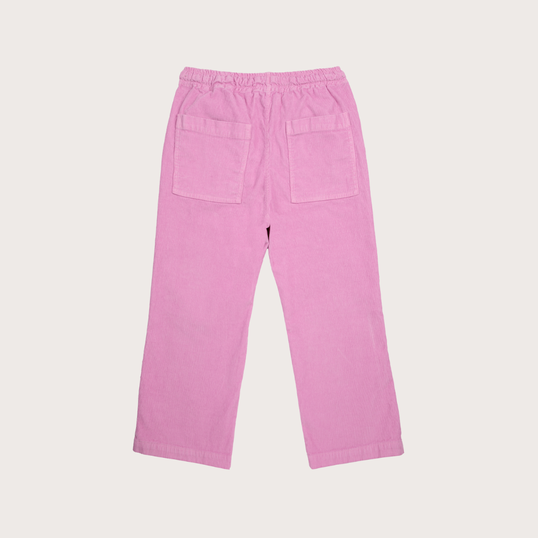 Bobo Choses Pink corduroy straight leg trousers