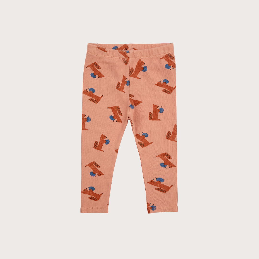 Bobo Choses Brown hungry squirrel leggings