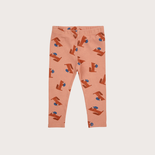 Bobo Choses Brown hungry squirrel leggings