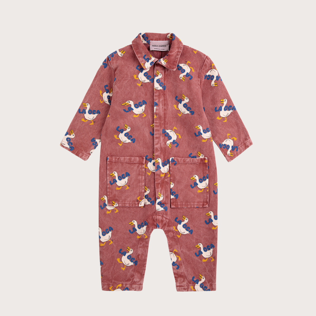 Bobo Choses Washed red la oca overalls