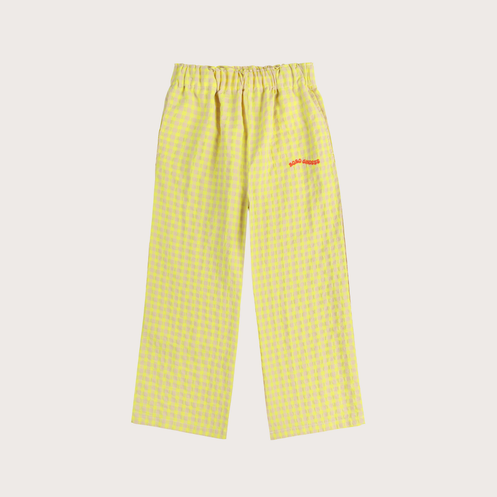Bobo Choses Yellow vichy woven pants