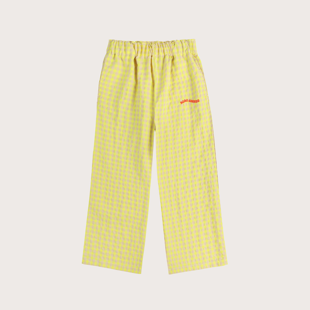 Bobo Choses Yellow vichy woven pants