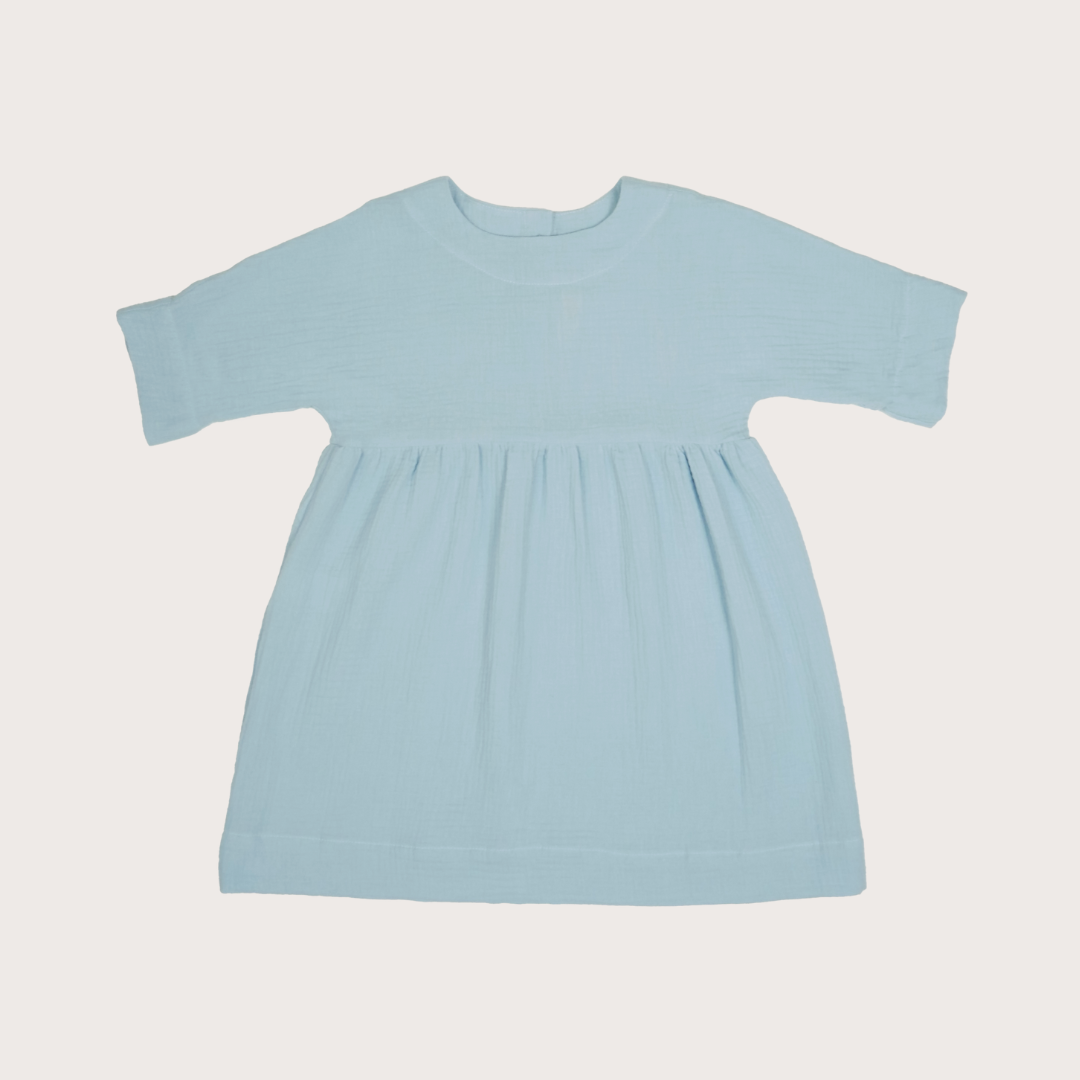 Cacane Light blue seersucker dress