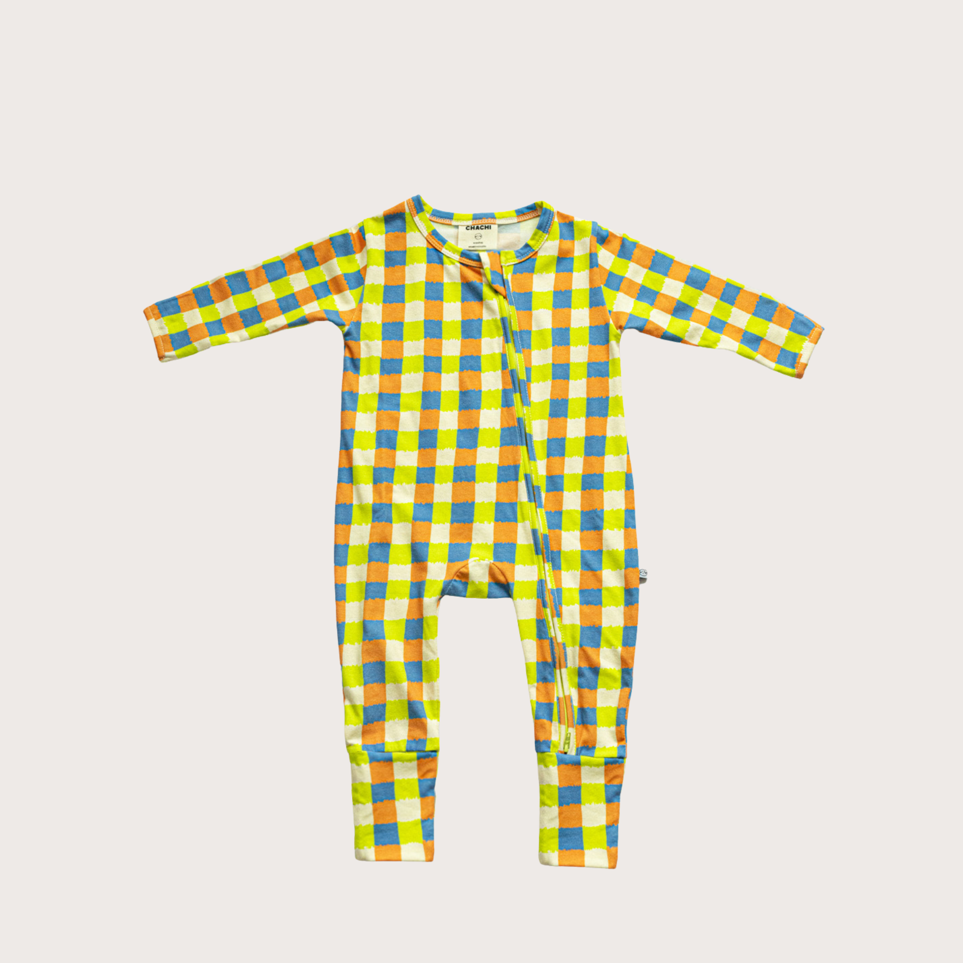 Chachi Multicolour check sleepsuit
