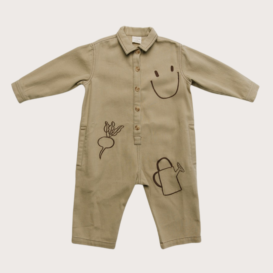 Claude & Co Olive allotment twill overalls