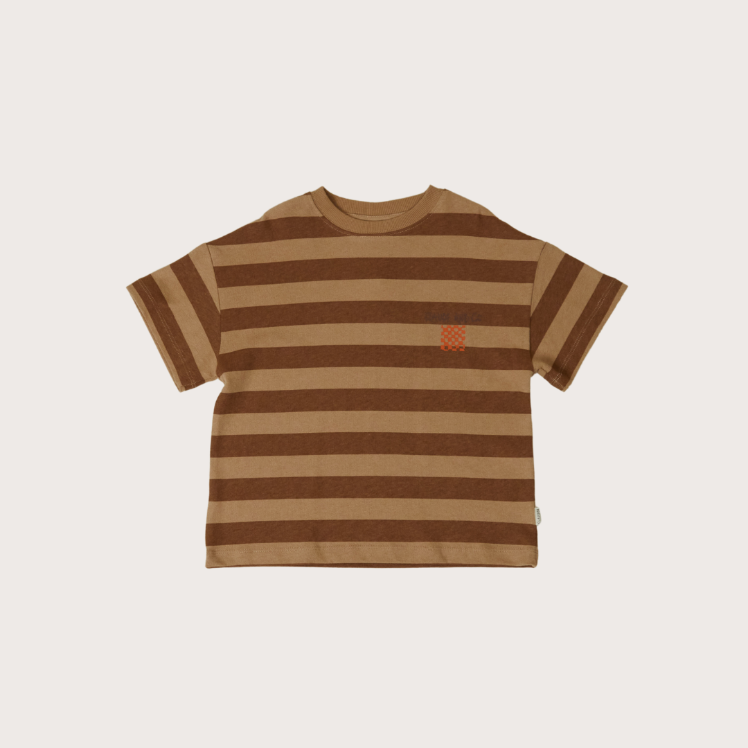 Claude & Co Brown stripe Claude tee