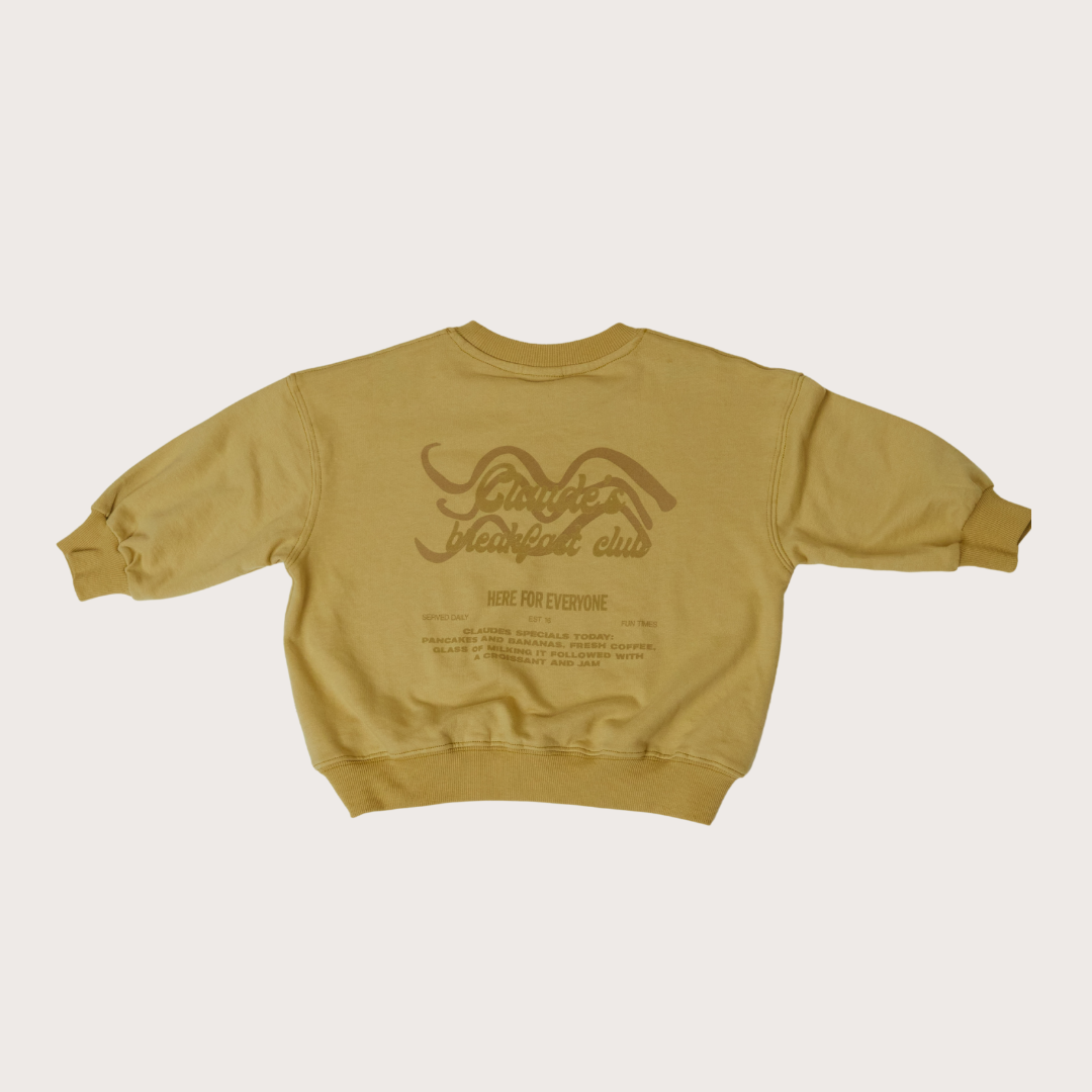 Claude & Co Mustard yellow banana print sweatshirt