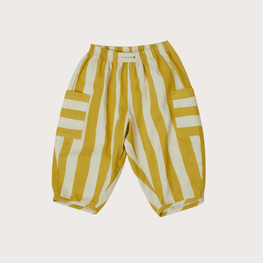 Claude & Co Yellow stripe wide leg trousers
