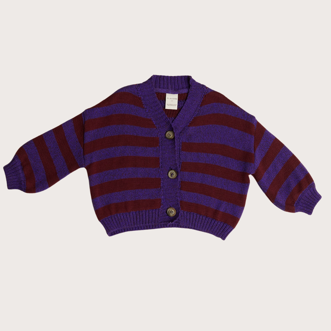 Claude & Co  Purple striped cardigan