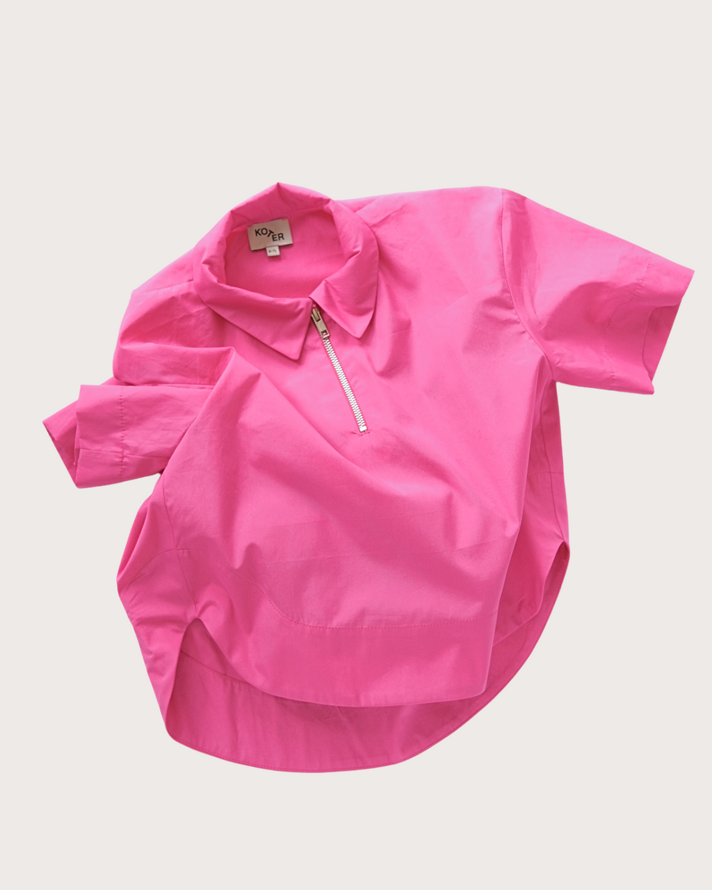 Studio Koter Ezra Pink Poplin Zip Shirt - Brand new