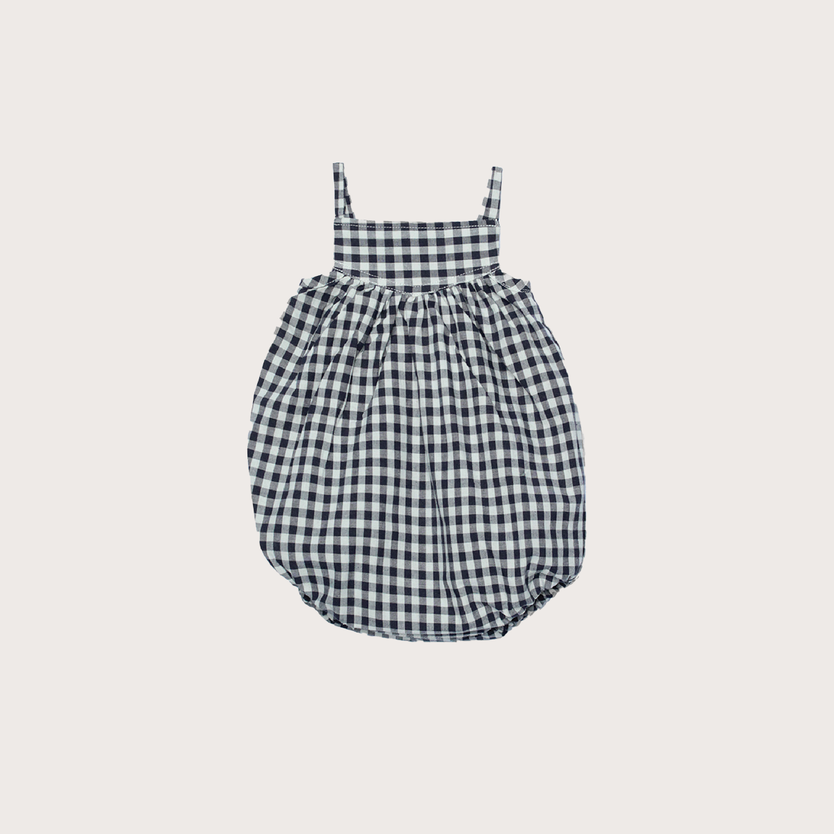 Esther Gingham balloon onesie