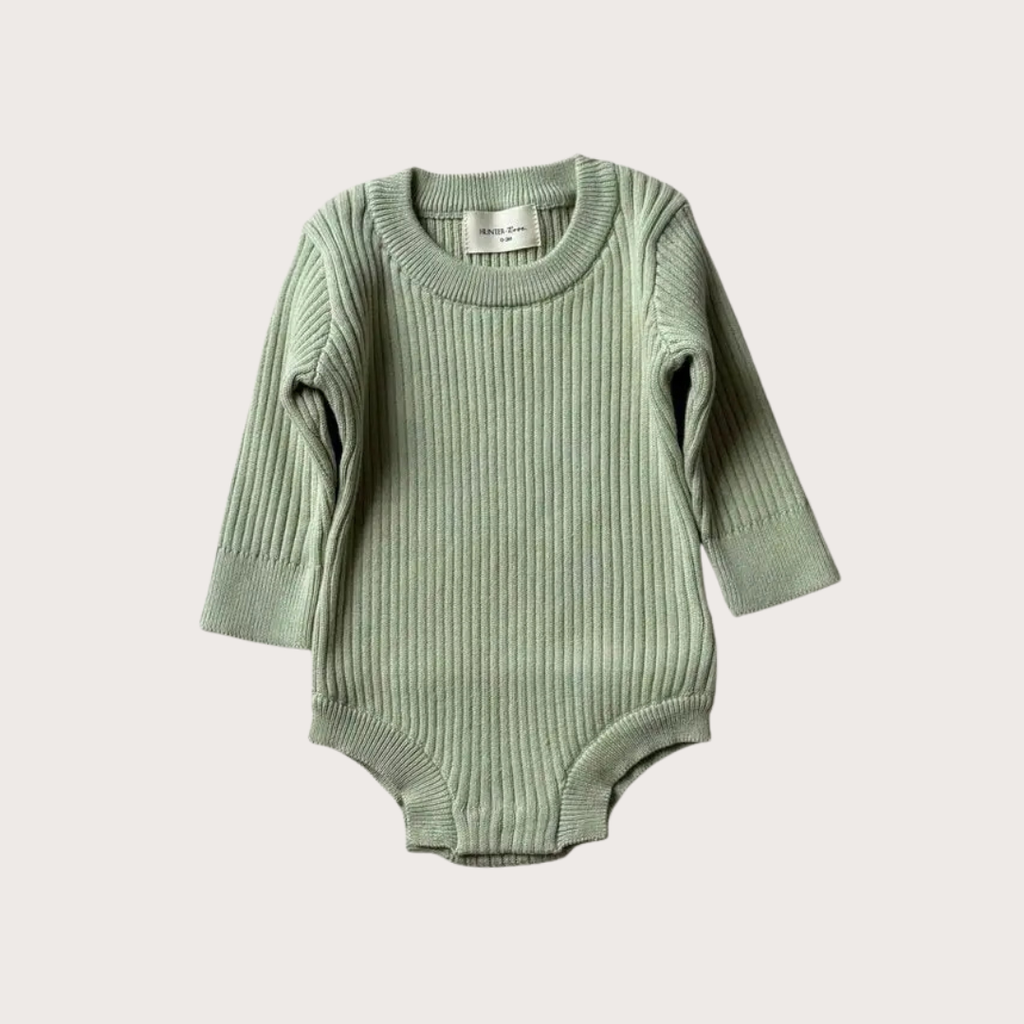 Tea green knitted bodysuit