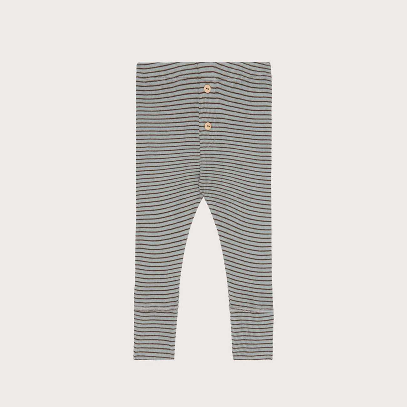 Kattan Blue striped ribbed leggings