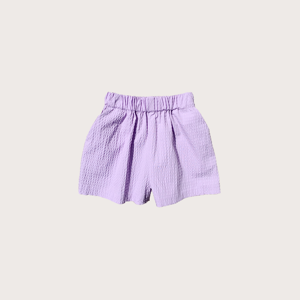 Studio Koter Kit lilac seersucker shorts