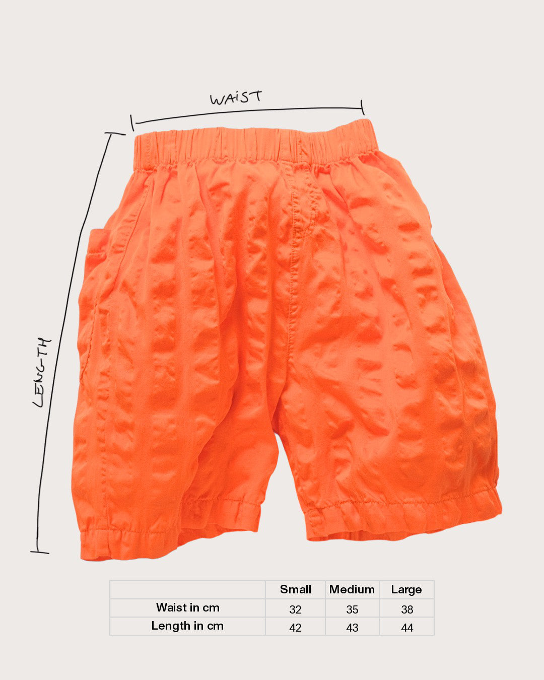 BRAND NEW Adult Kit Orange Seersucker Long Shorts