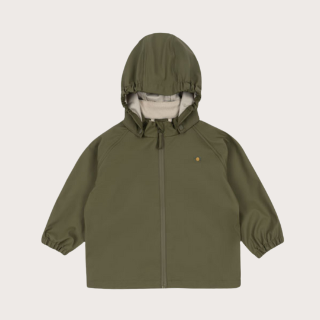 Burnt olive rain jacket