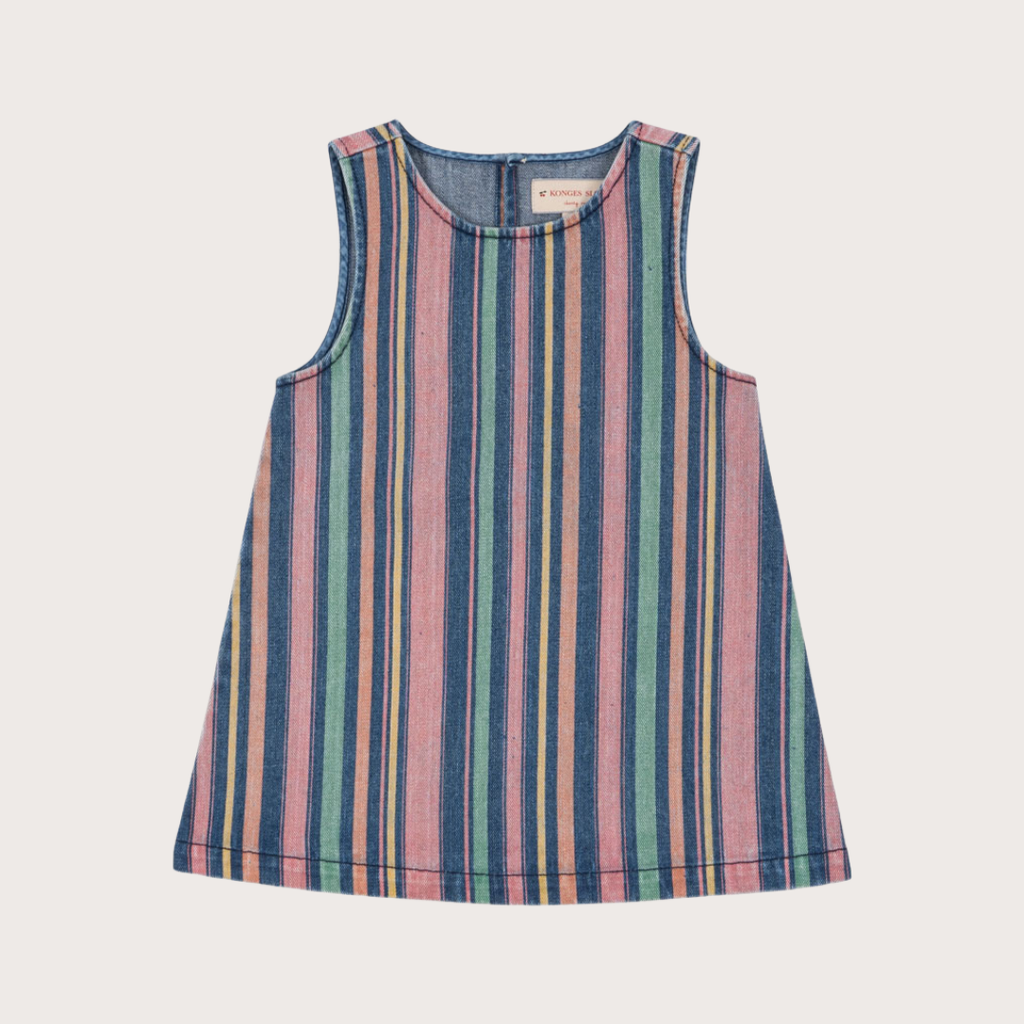 Konges Slojd Stripe denim sleeveless dress