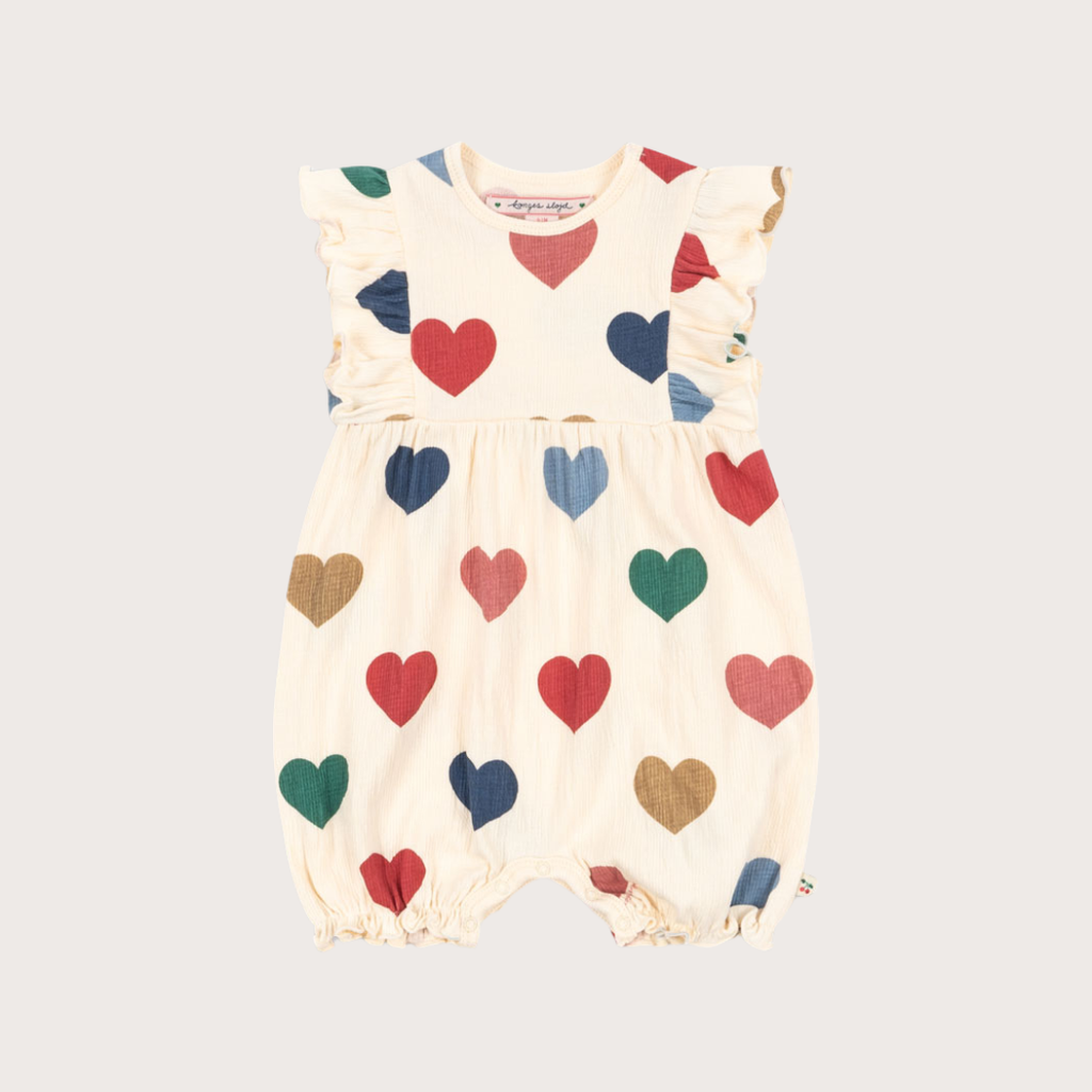 Konges Slojd Chleo multi heart frill romper