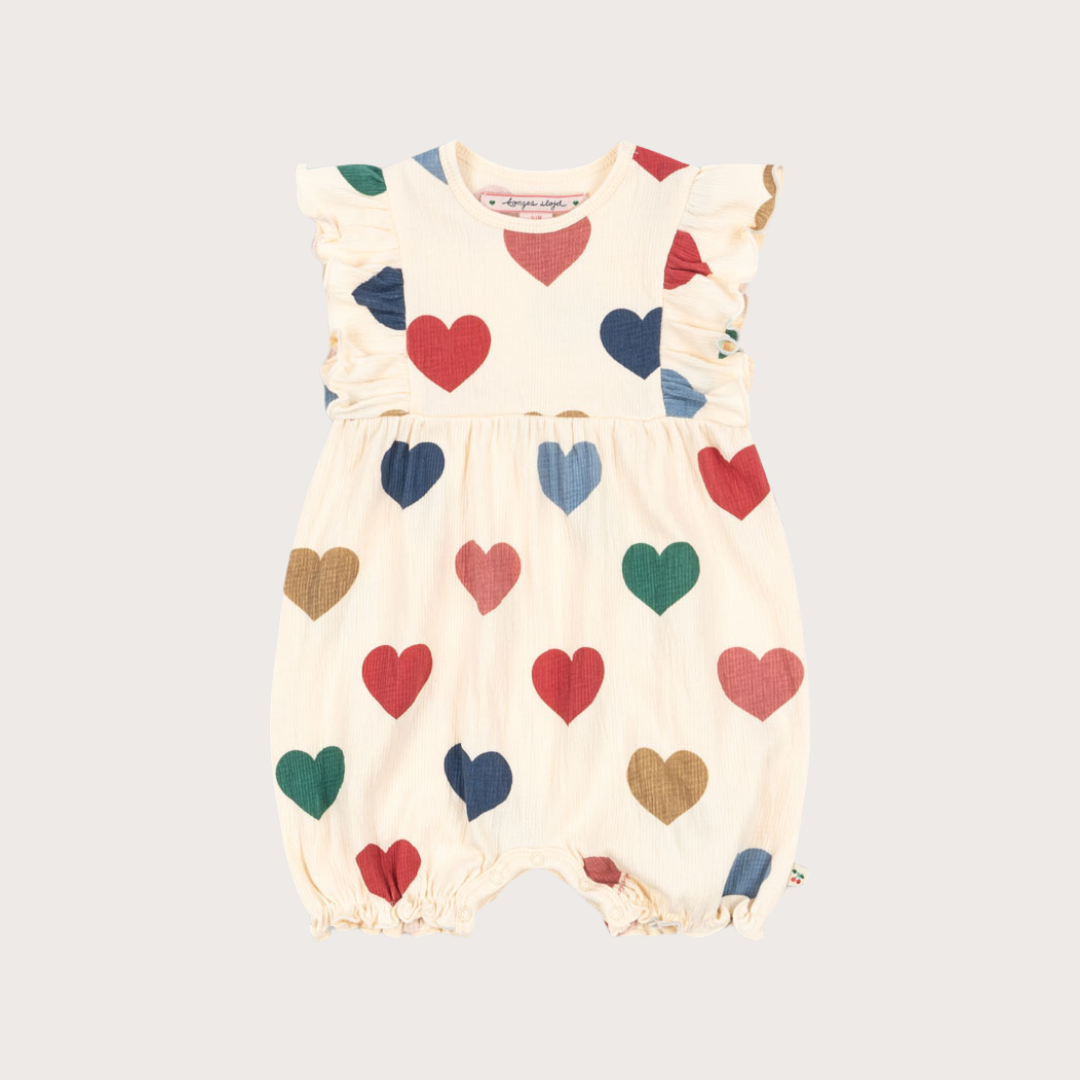 Konges Slojd Chleo multi heart frill romper
