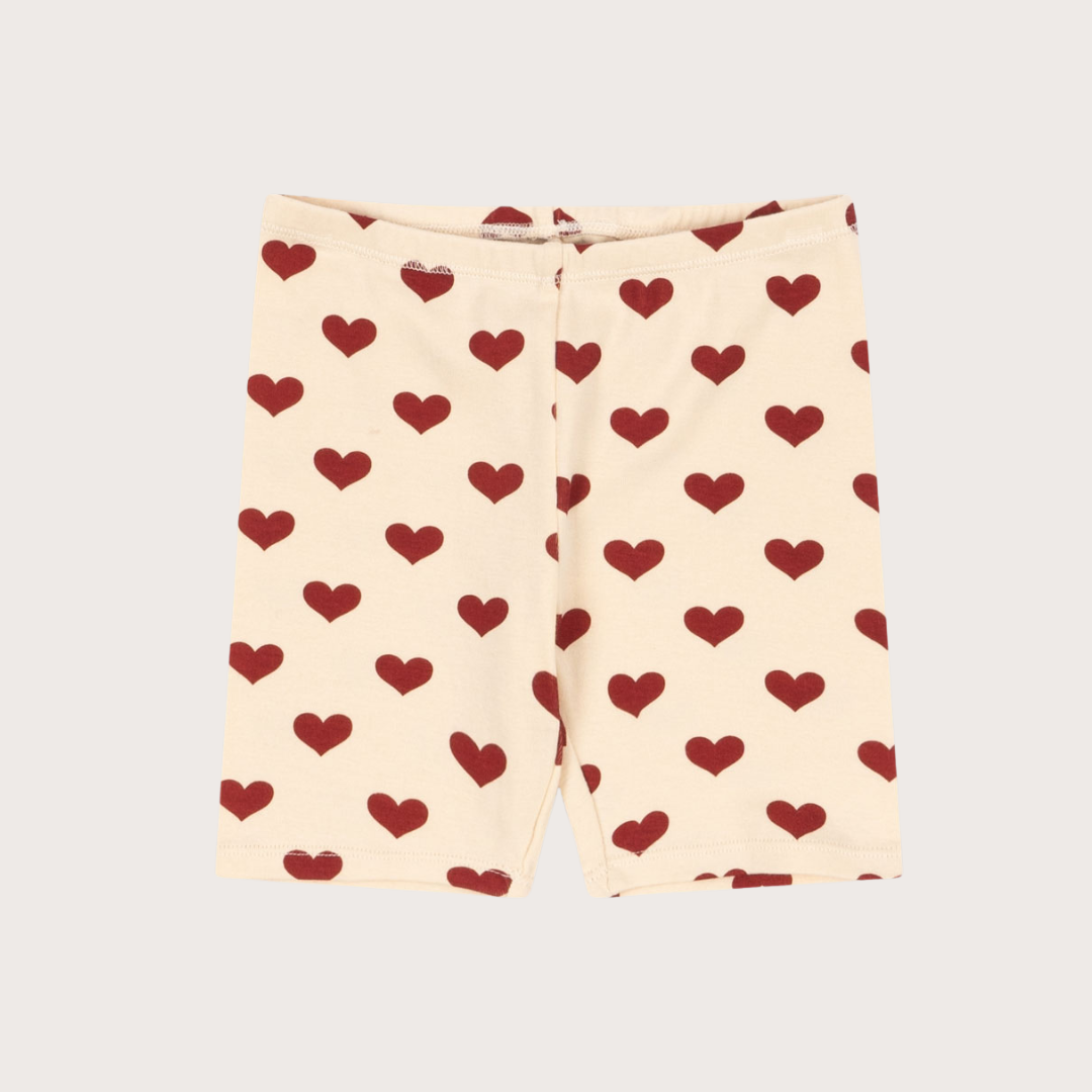 Red heart cycling shorts