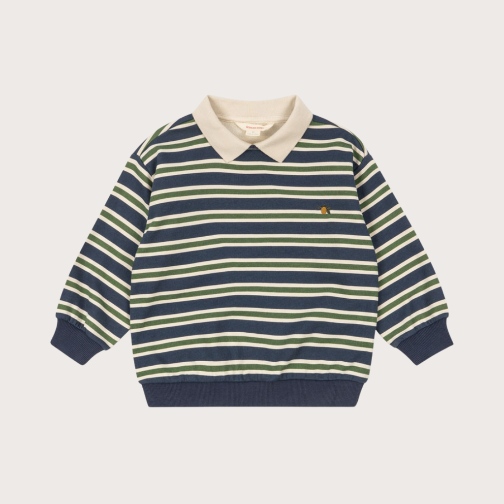 konges slÌüjd Navy stripe polo sweatshirt