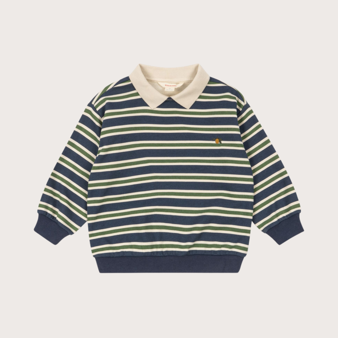 konges slÌüjd Navy stripe polo sweatshirt