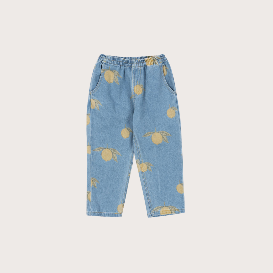 Konges Slojd Denim lemon print trousers