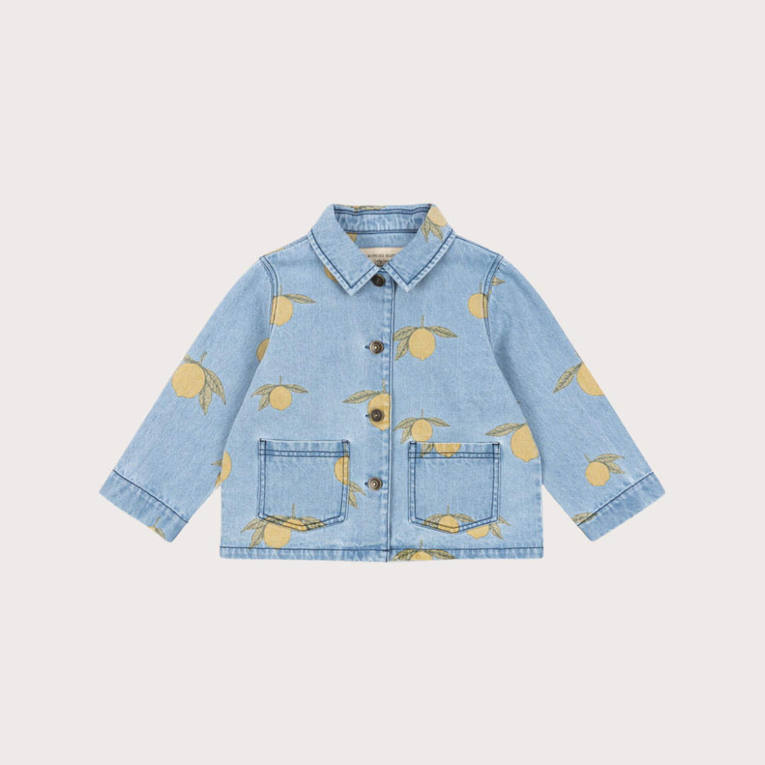 Konges Slojd Denim lemon print jacket
