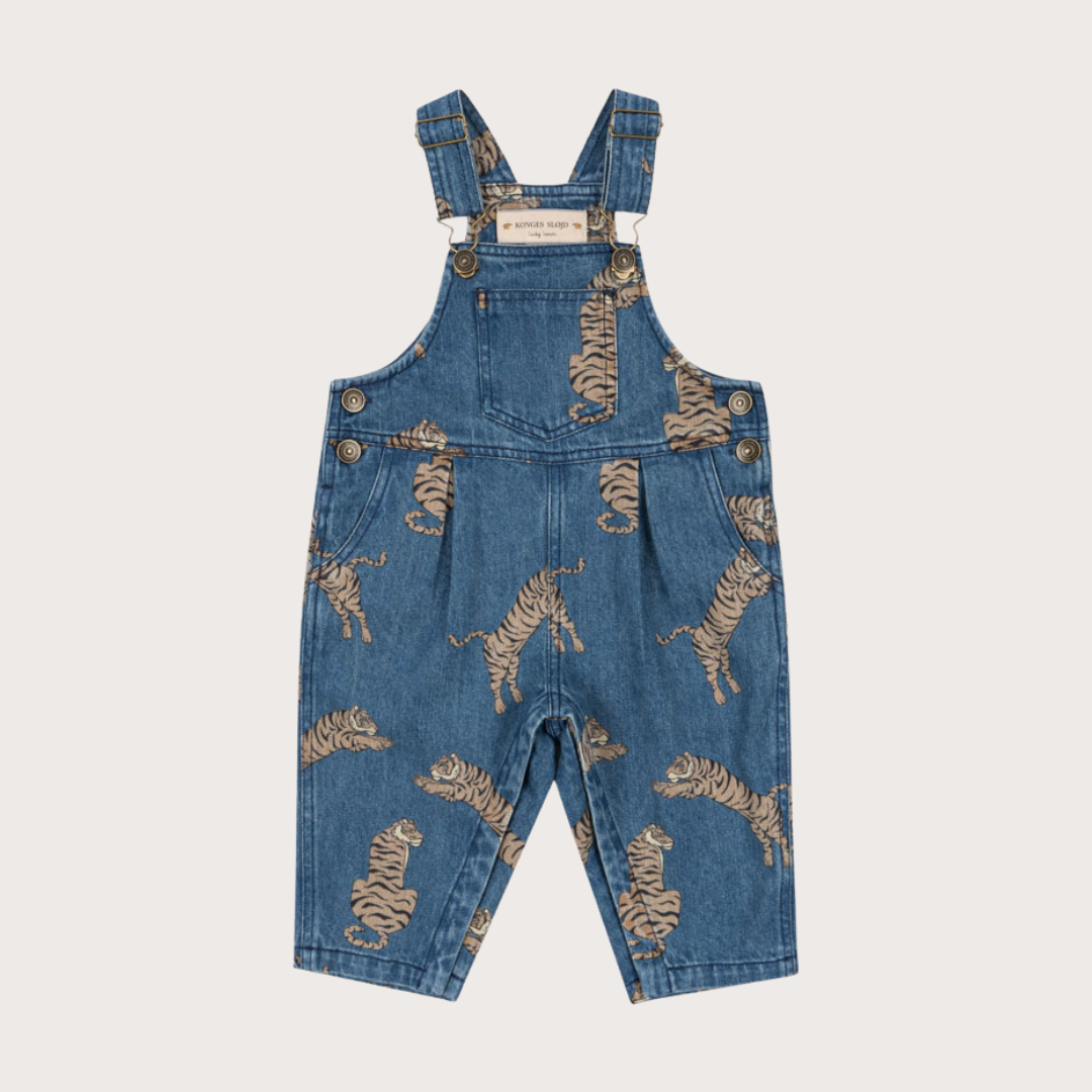 Konges Slojd Denim  tiger graphic dungaree's