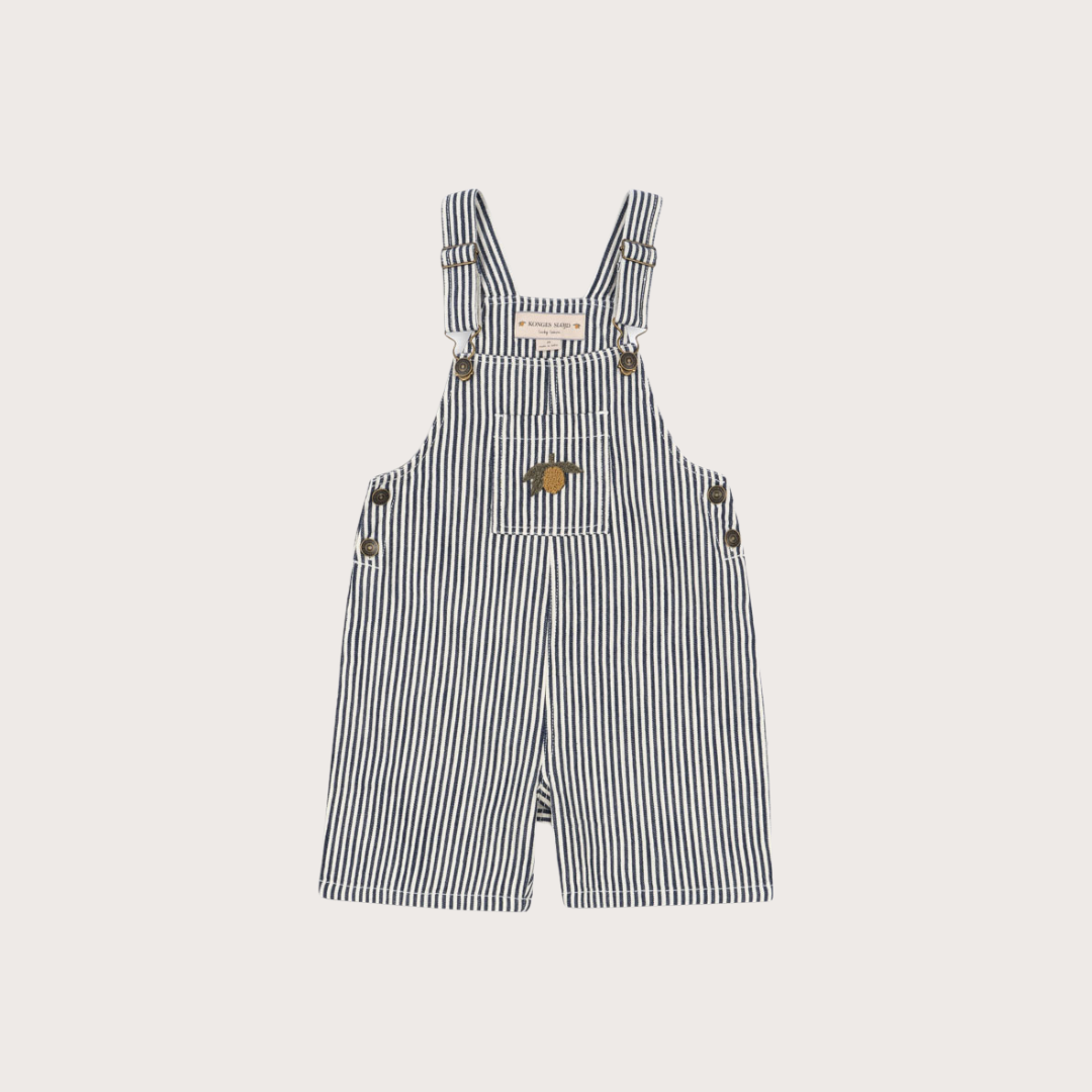 Konges Slojd Pinstripe woven short dungarees