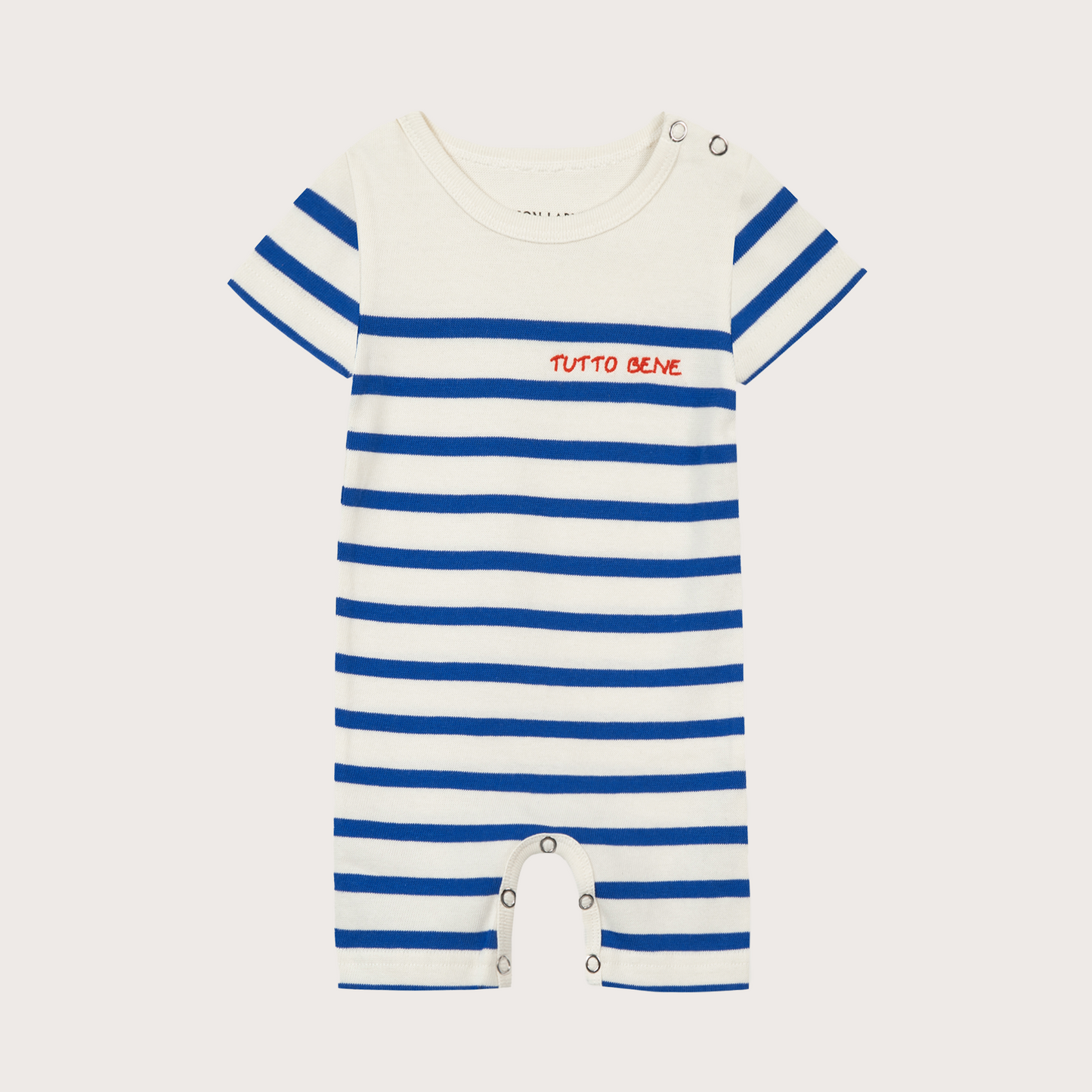 Maison Labiche Blue breton striped onesie