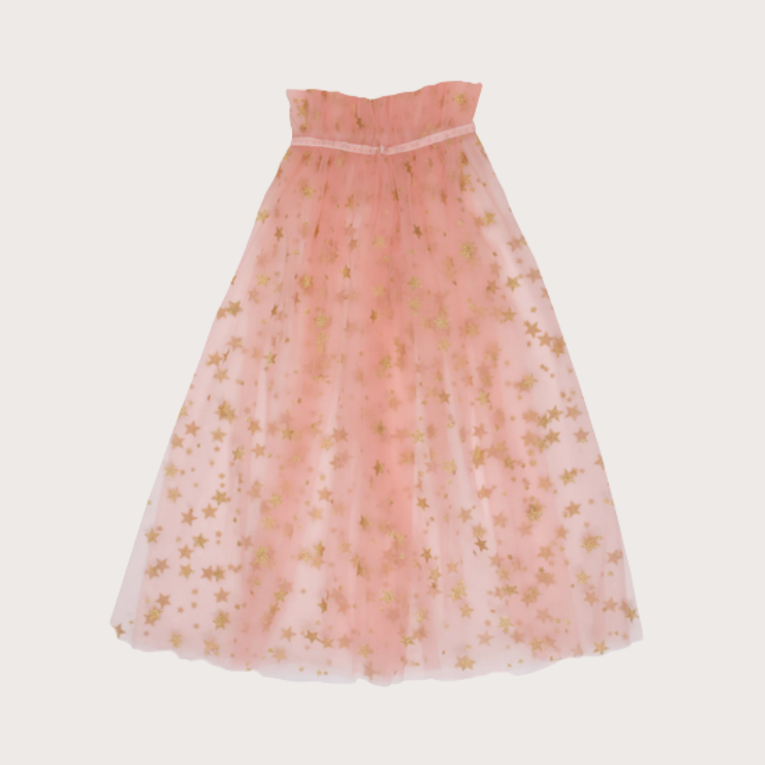 Meri Meri Pink star tulle cape