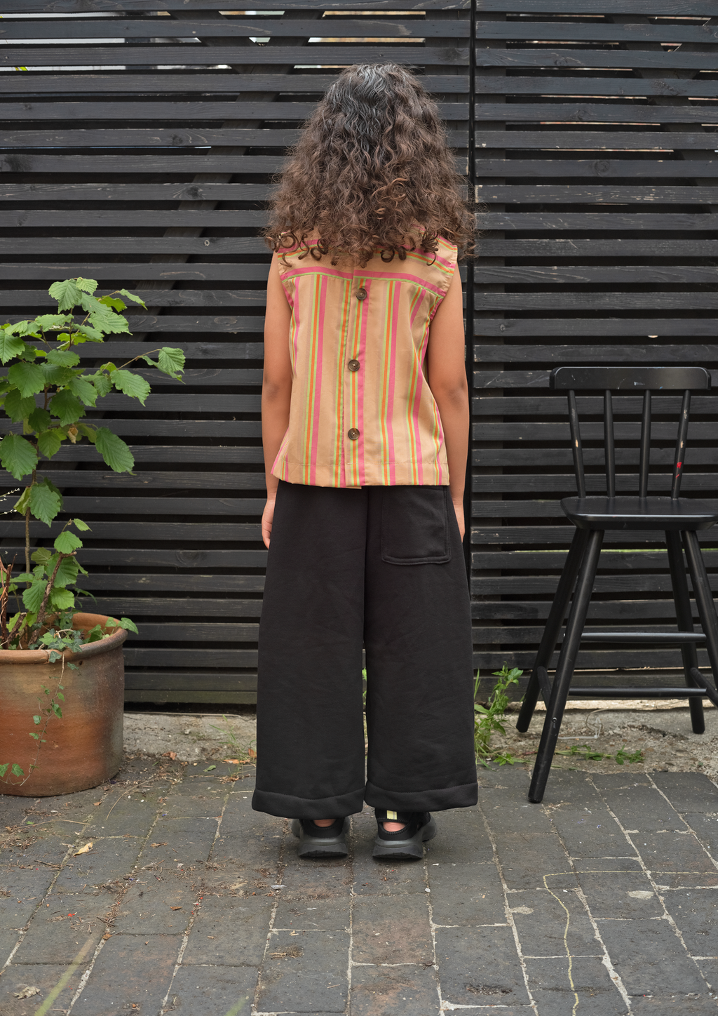Unisex kids joggers with wide leg fit and brushed cotton interior