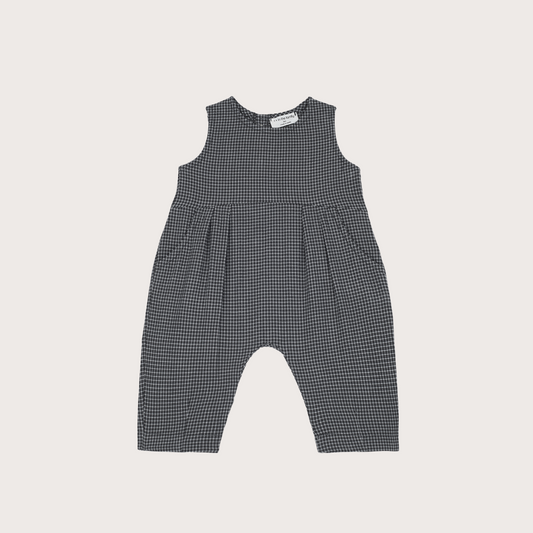 1+  in the family Black mini check sleeveless playsuit