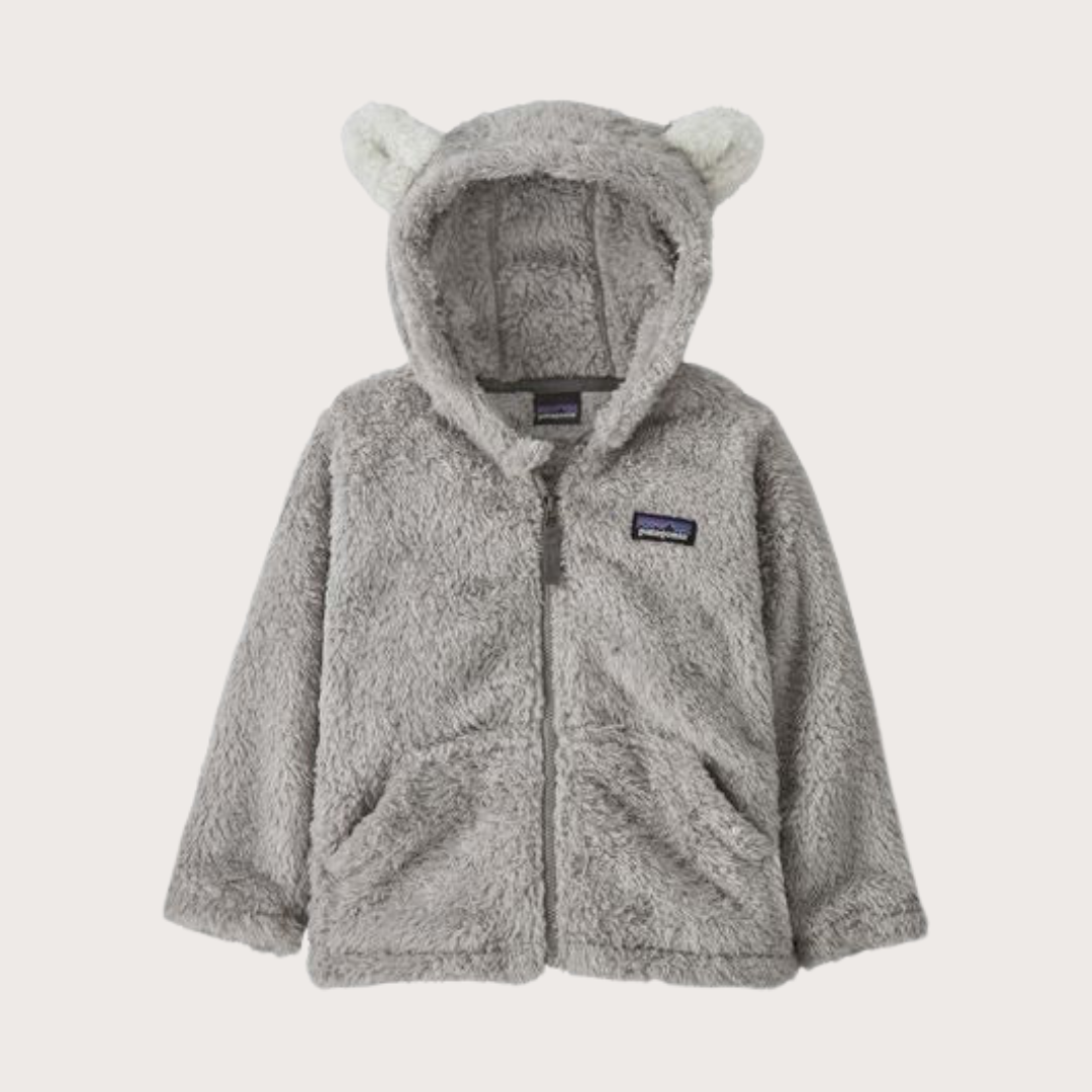 Patagonia Grey fleece bear hoodie
