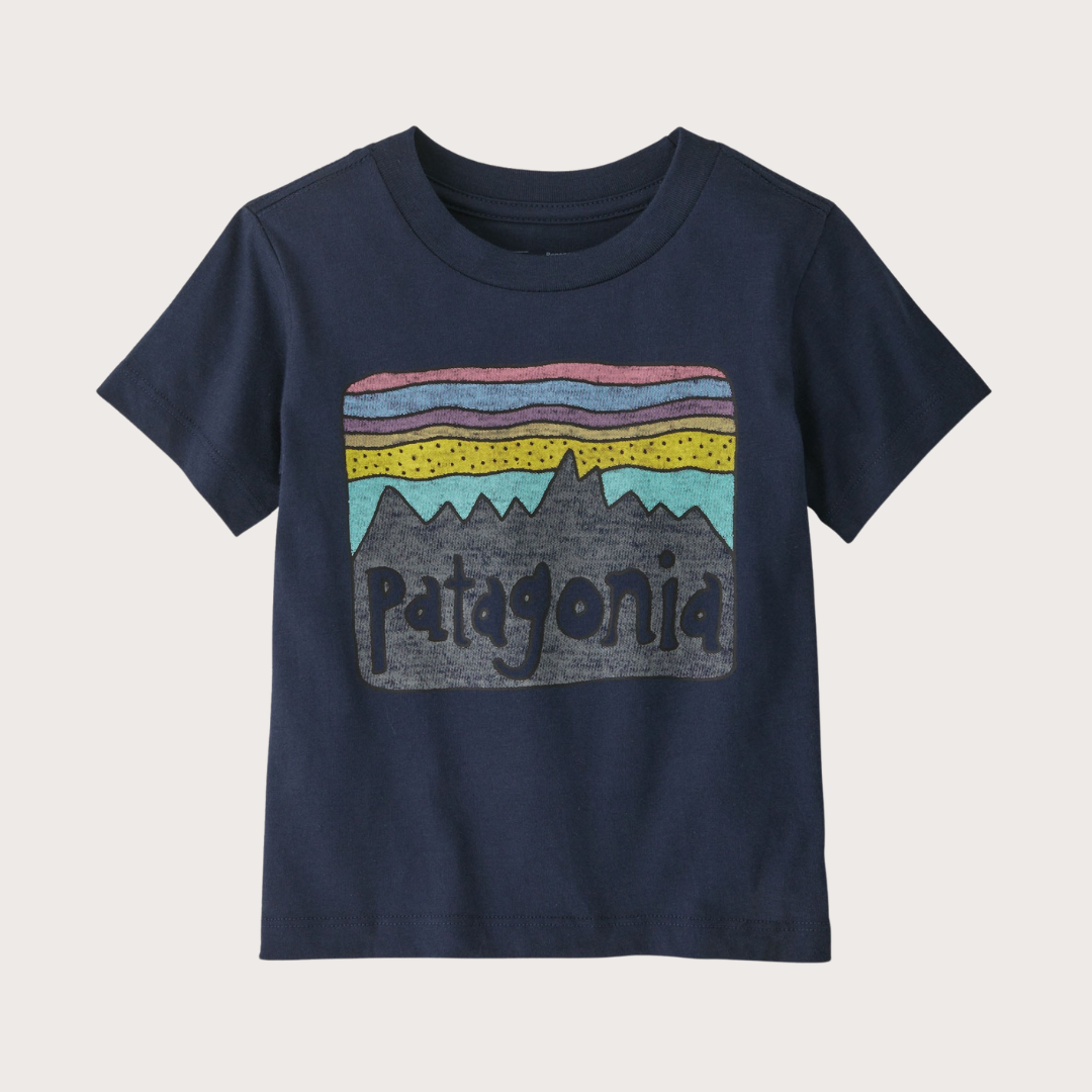 Patagonia Navy logo t-shirt
