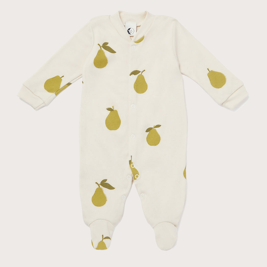 Sleepy Doe Pear print PJ onesie