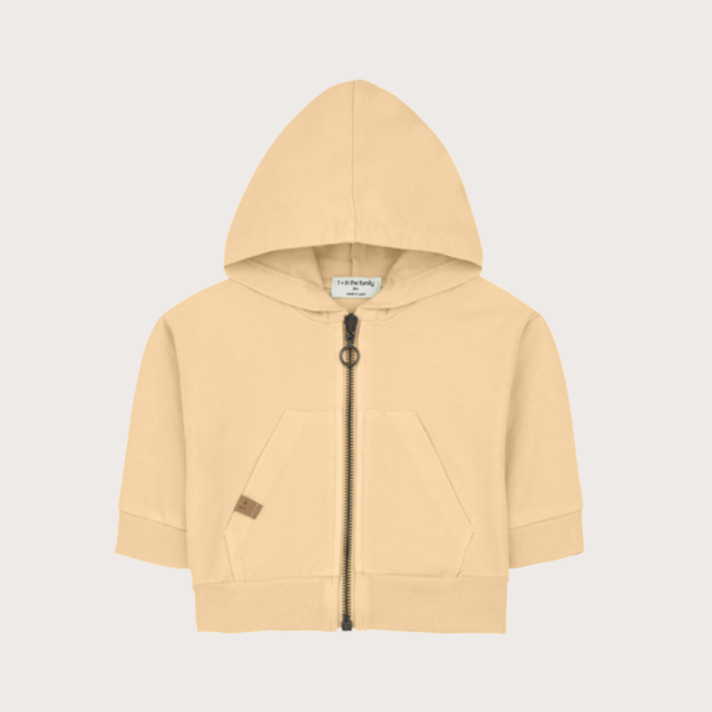 1 + in the family Yellow peach zip hoodie