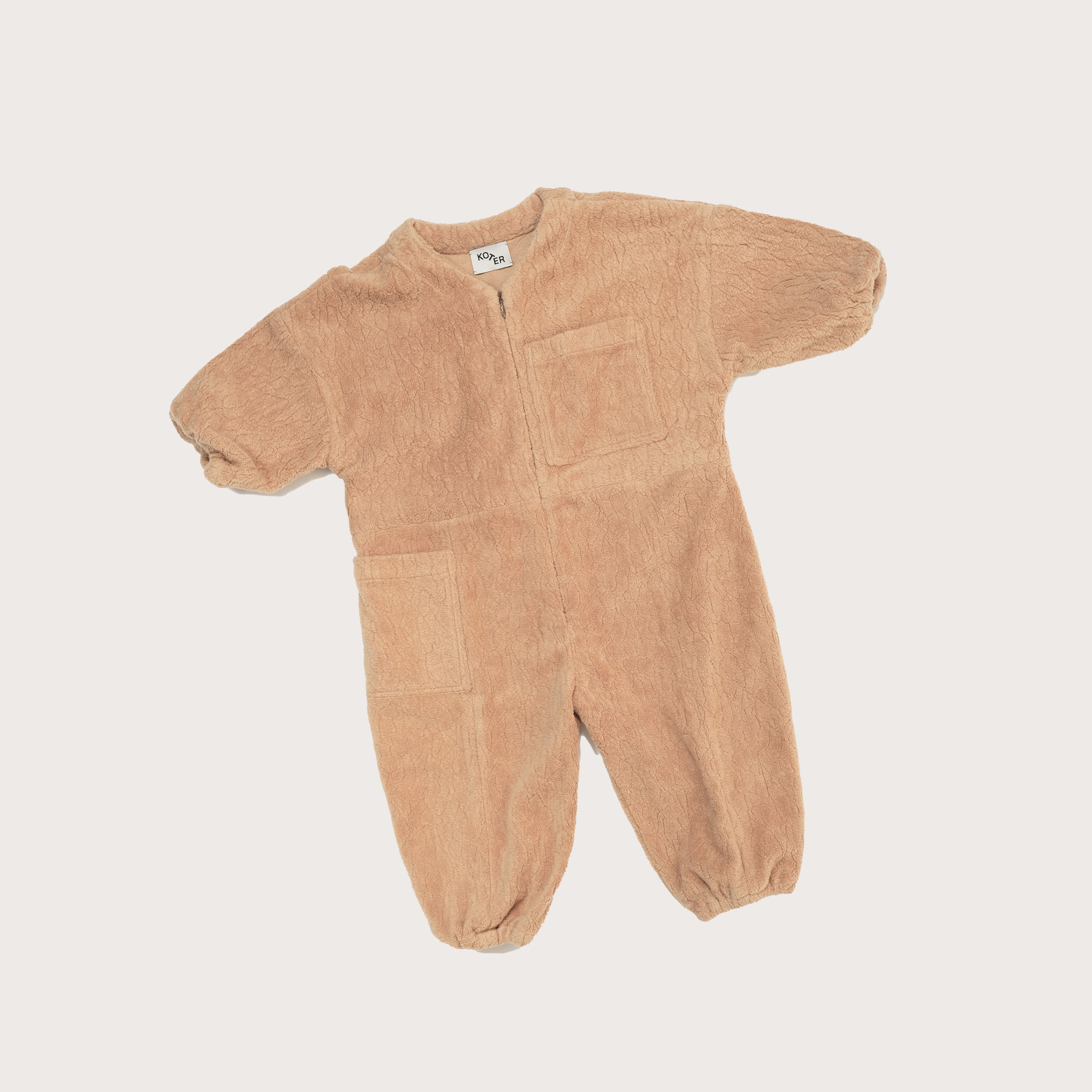 Studio Koter Rae beige teddy rounded boiIlersuit