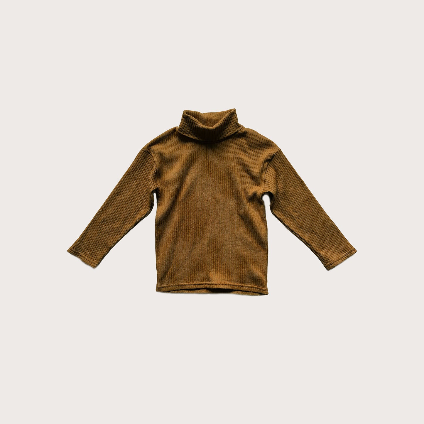 The Simple Folk Bronze ribbed roll neck top