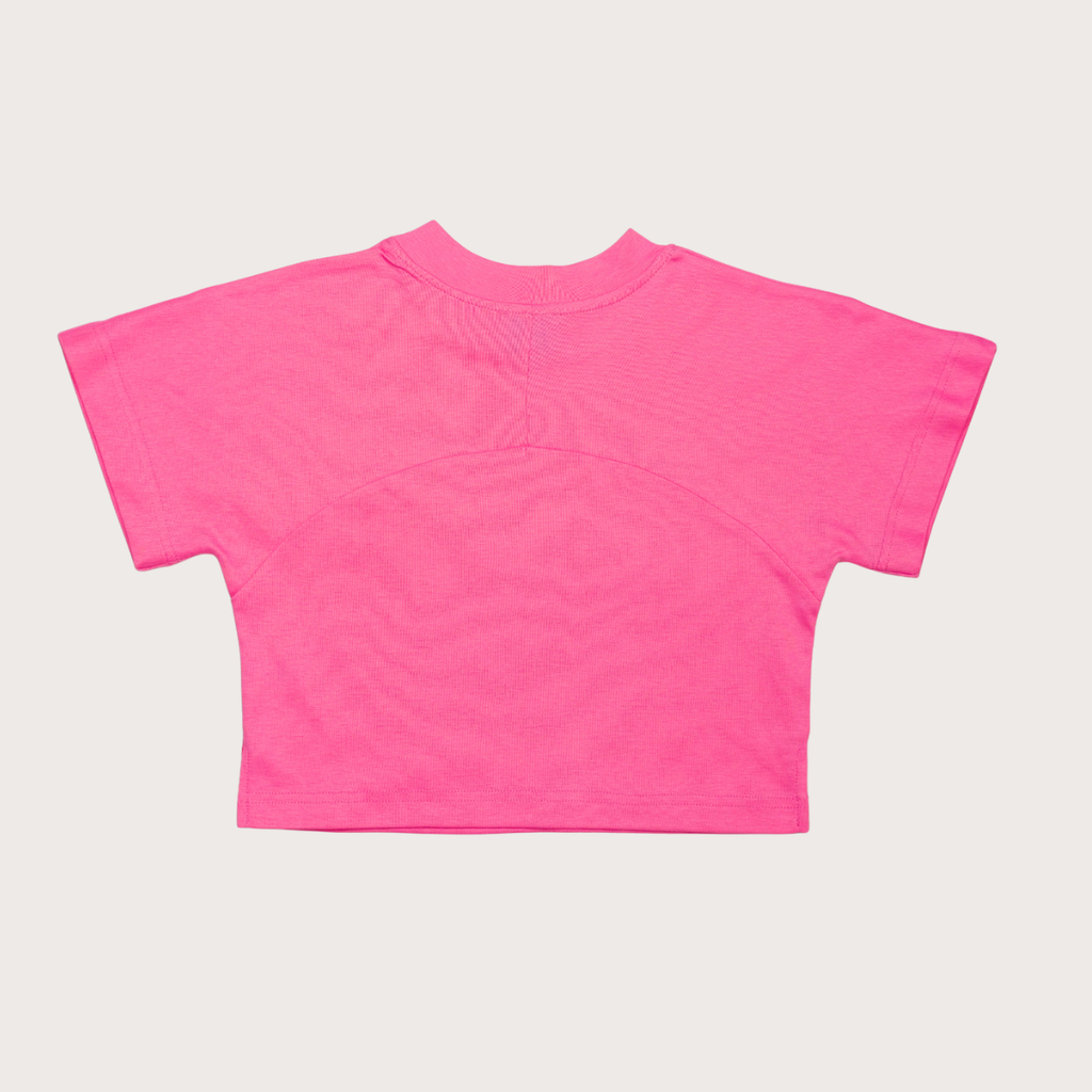 Back view of unisex kids mercerized cotton t-shirt