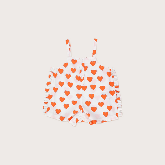 Tiny Cottons Hearts baby dungarees