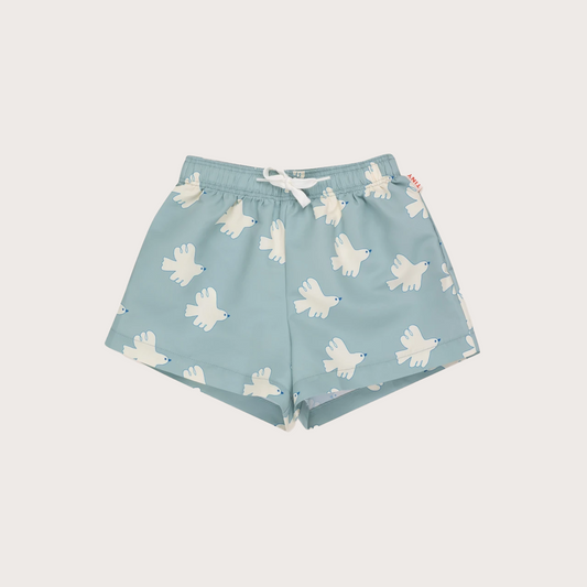 Tiny Cottons doves swim trunks