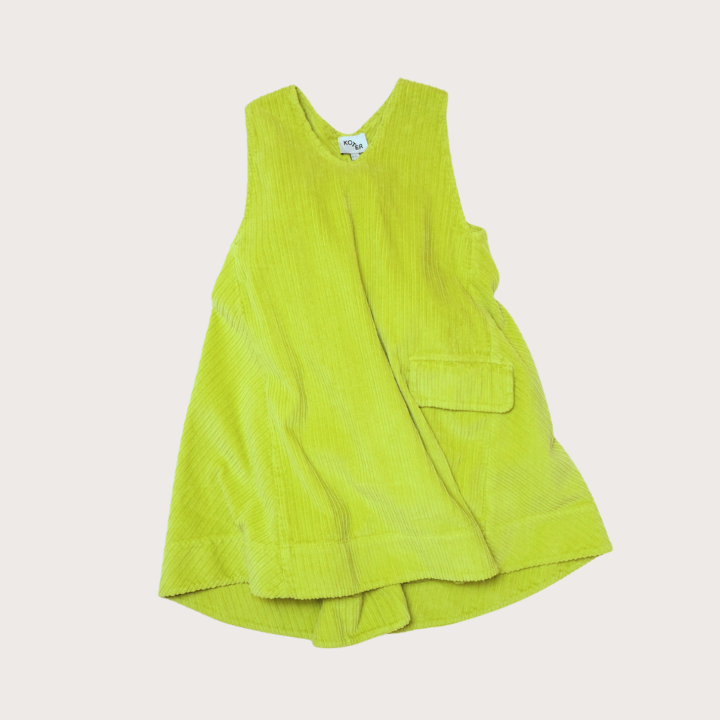Studio Koter Apple green cord avery dress