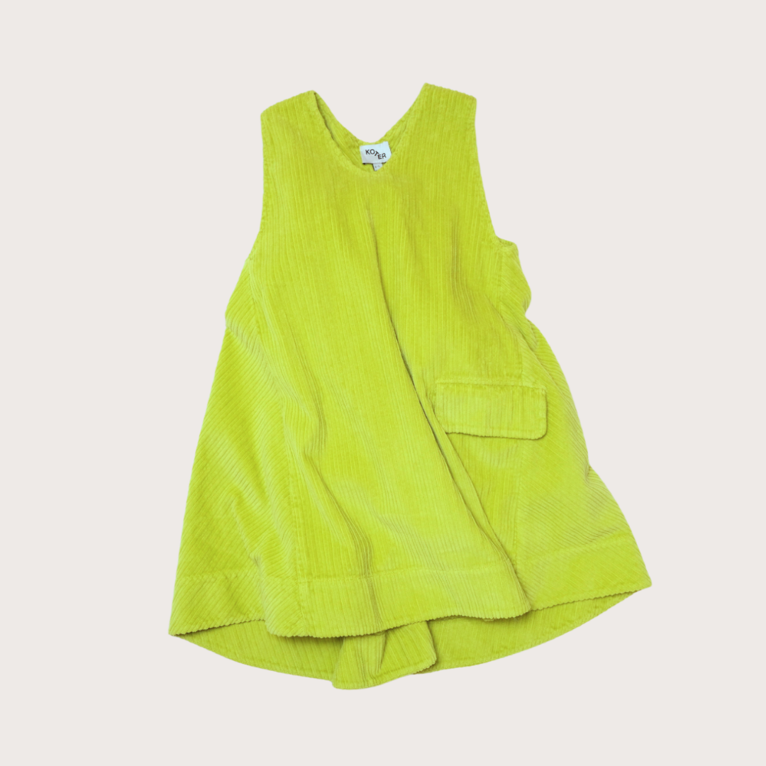 Studio Koter Apple green cord avery dress